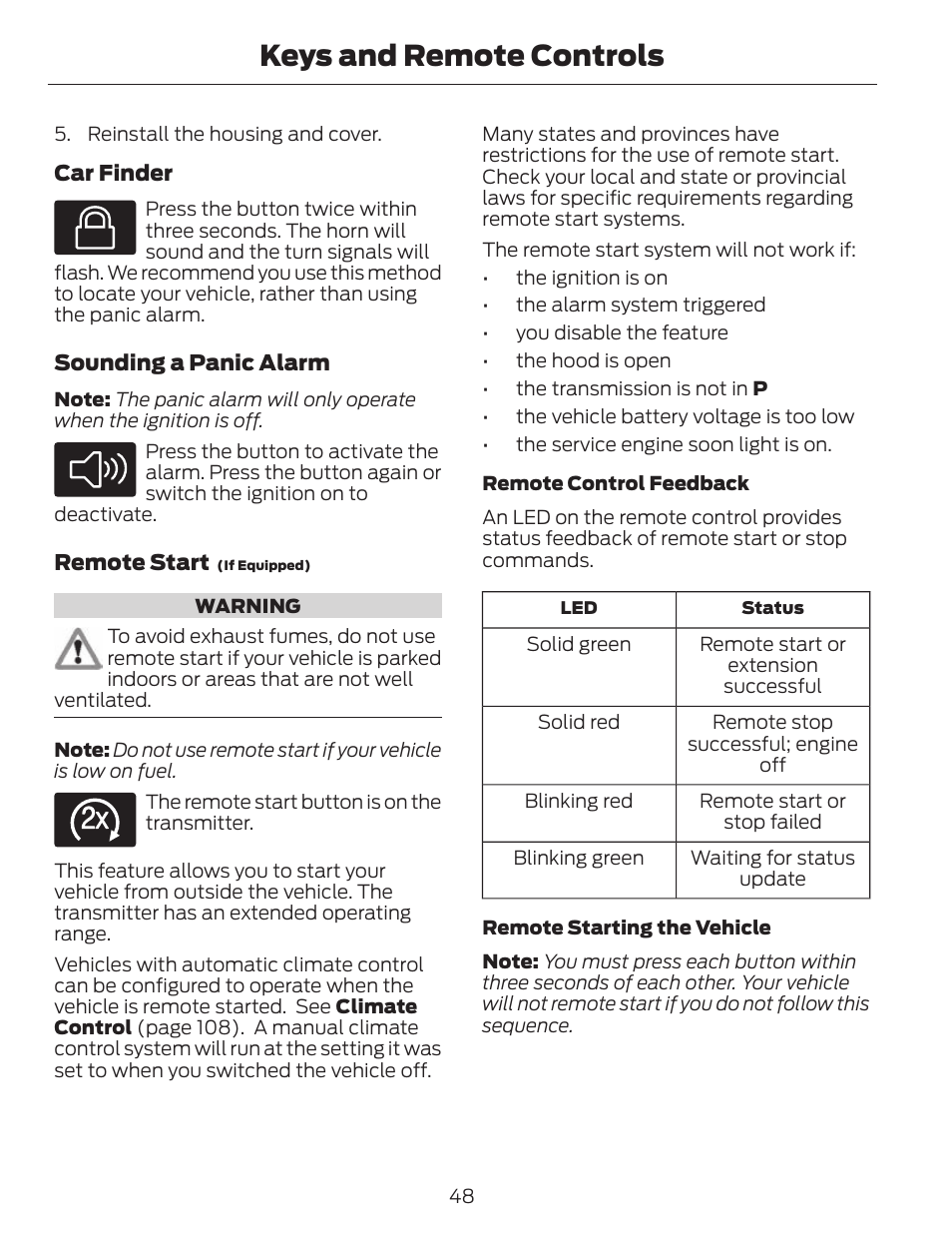 Keys and remote controls | FORD 2014 Fusion v.1 User Manual | Page 51 / 457