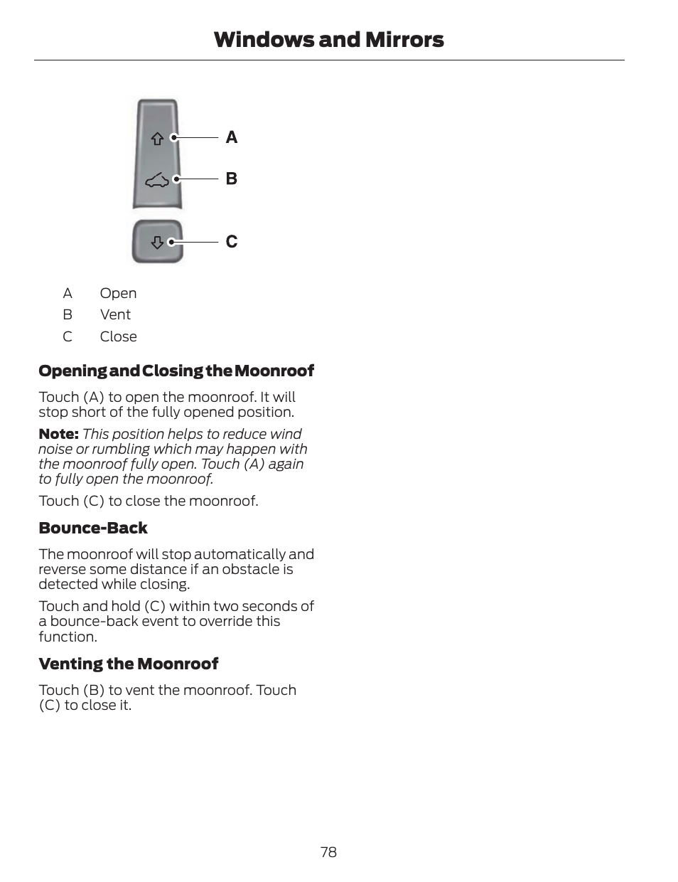 Windows and mirrors | FORD 2014 Fusion v.1 User Manual | Page 81 / 457