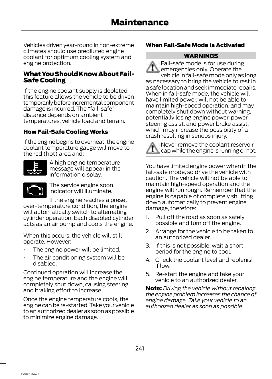 Maintenance | FORD 2014 Fusion v.2 User Manual | Page 243 / 453