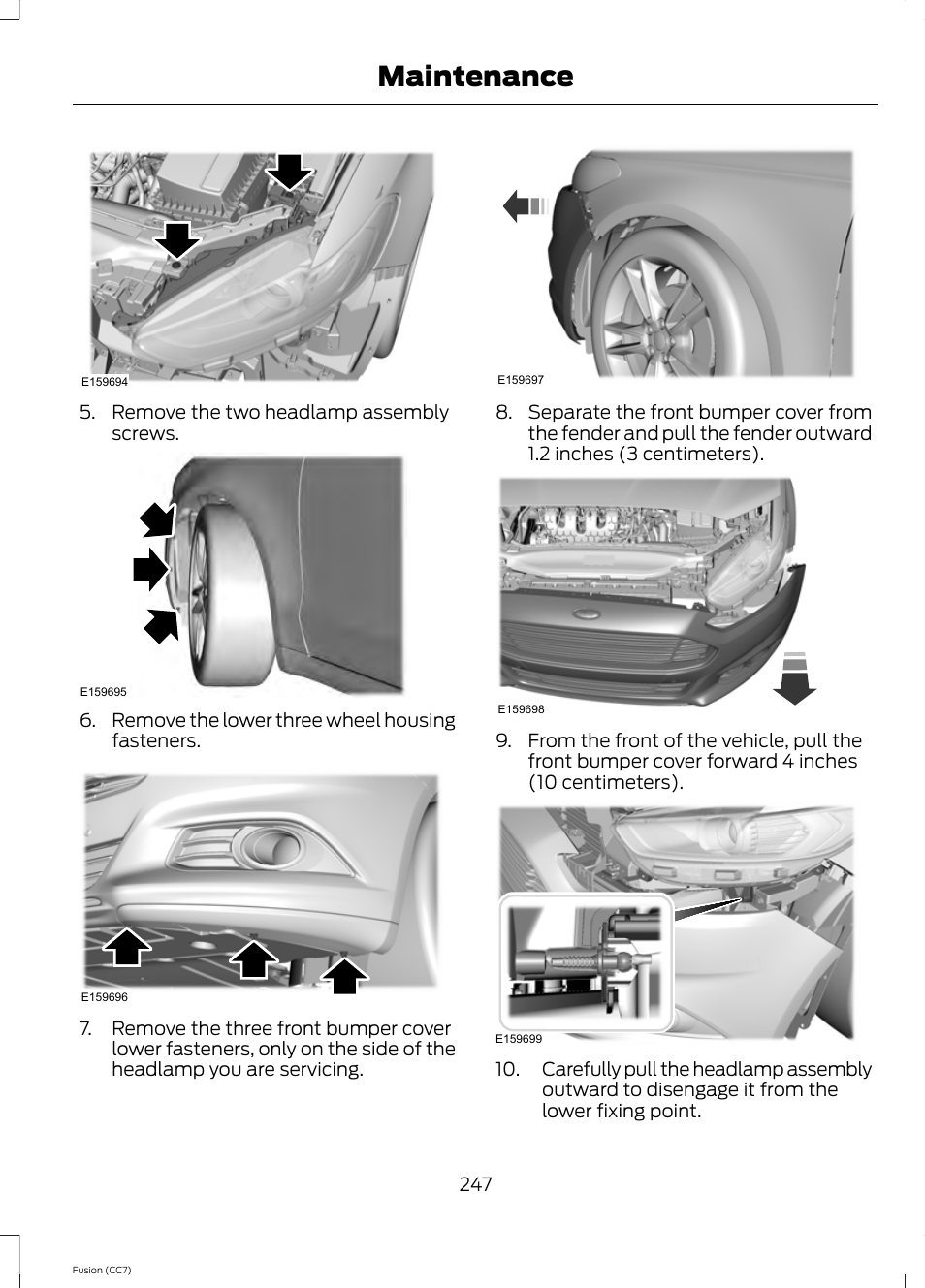 Maintenance | FORD 2014 Fusion v.2 User Manual | Page 249 / 453