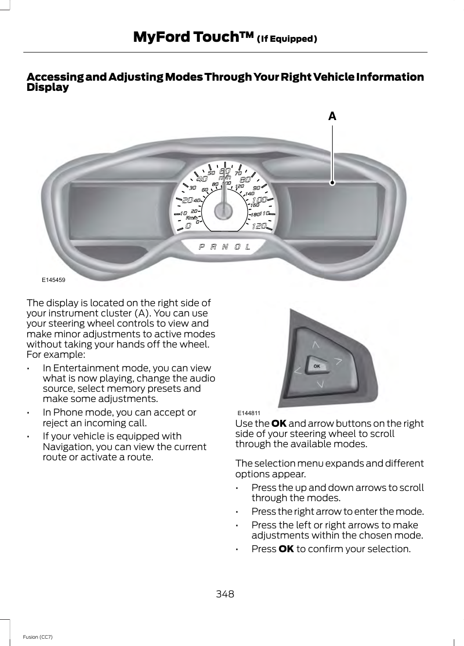 Myford touch | FORD 2014 Fusion v.2 User Manual | Page 350 / 453