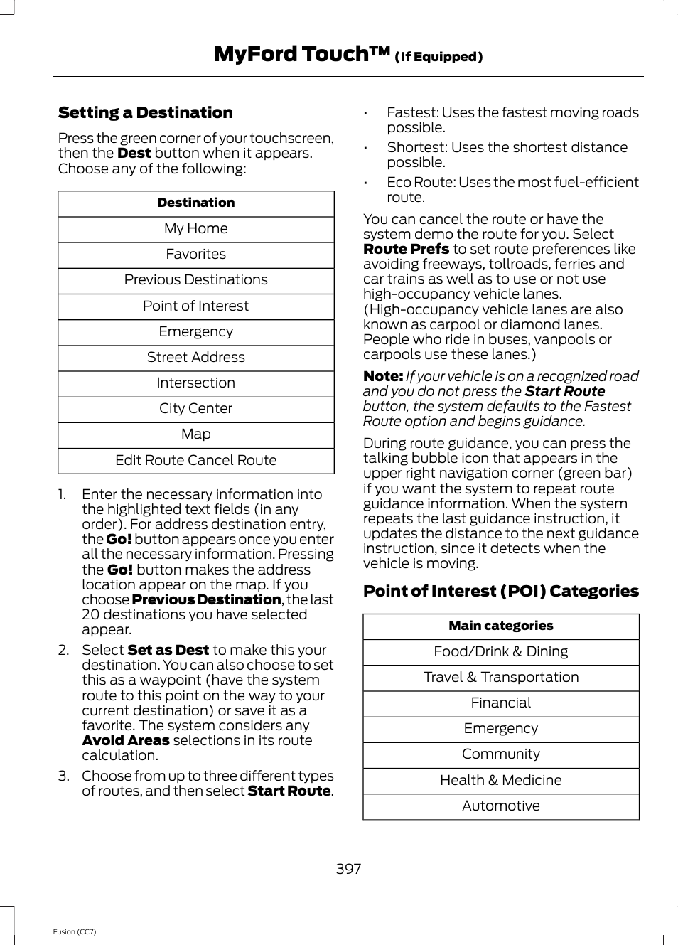 Myford touch | FORD 2014 Fusion v.2 User Manual | Page 399 / 453