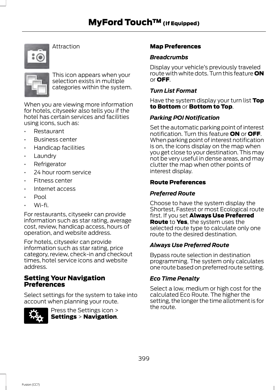 Myford touch | FORD 2014 Fusion v.2 User Manual | Page 401 / 453