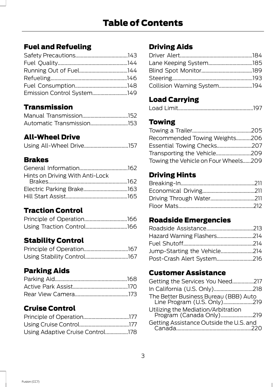 FORD 2014 Fusion v.2 User Manual | Page 5 / 453