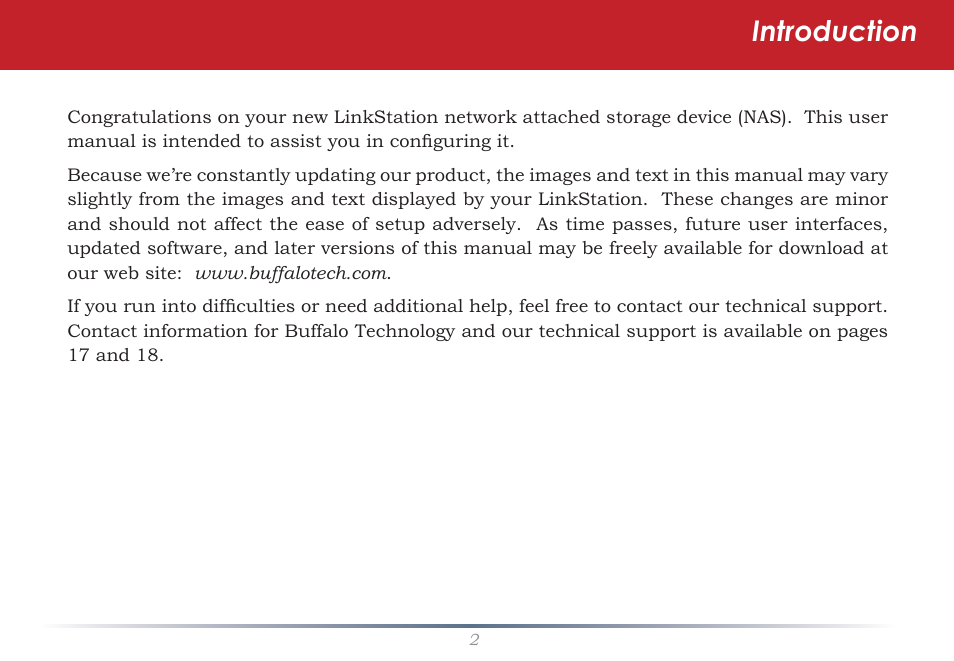Introduction | Buffalo Technology LinkStation LS-LGL User Manual | Page 2 / 19