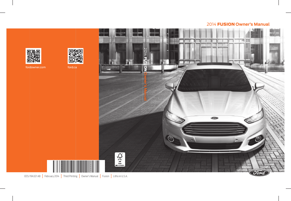 FORD 2014 Fusion v.3 User Manual | 458 pages