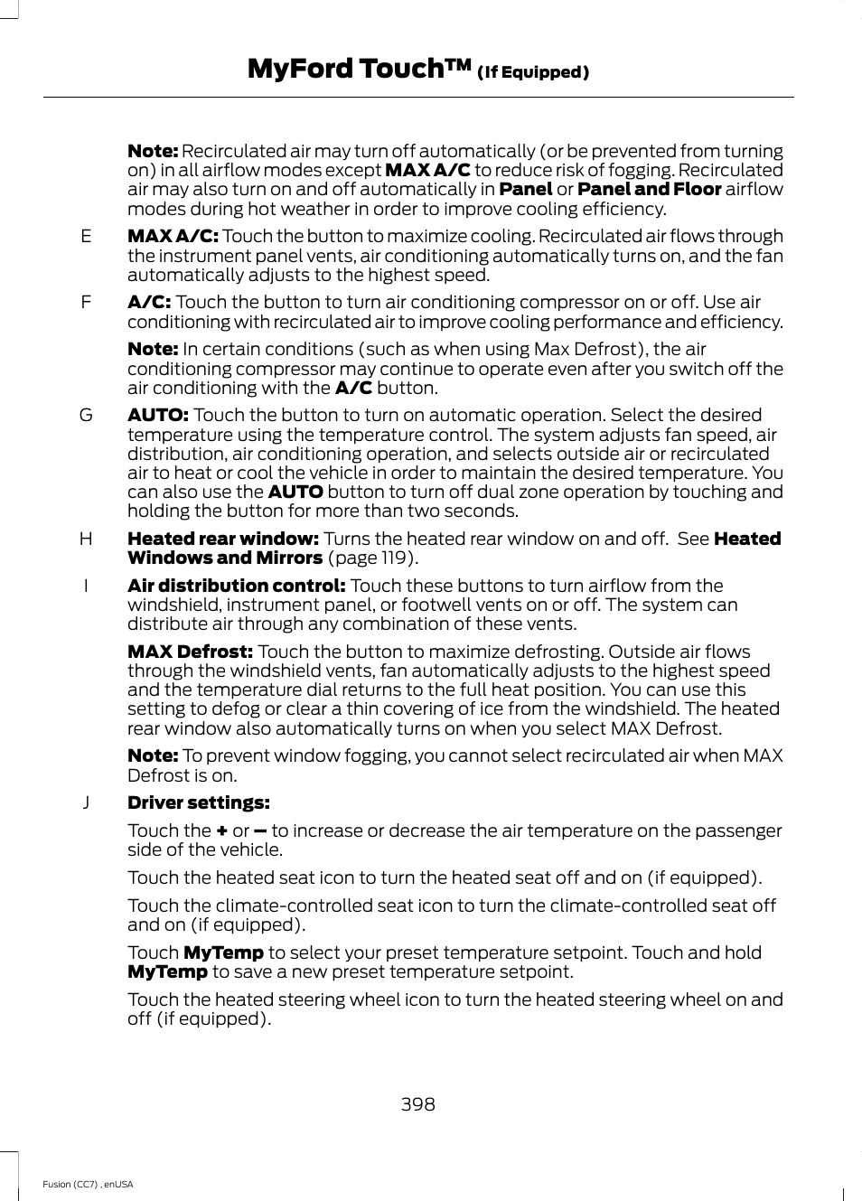 Myford touch | FORD 2014 Fusion v.3 User Manual | Page 401 / 458