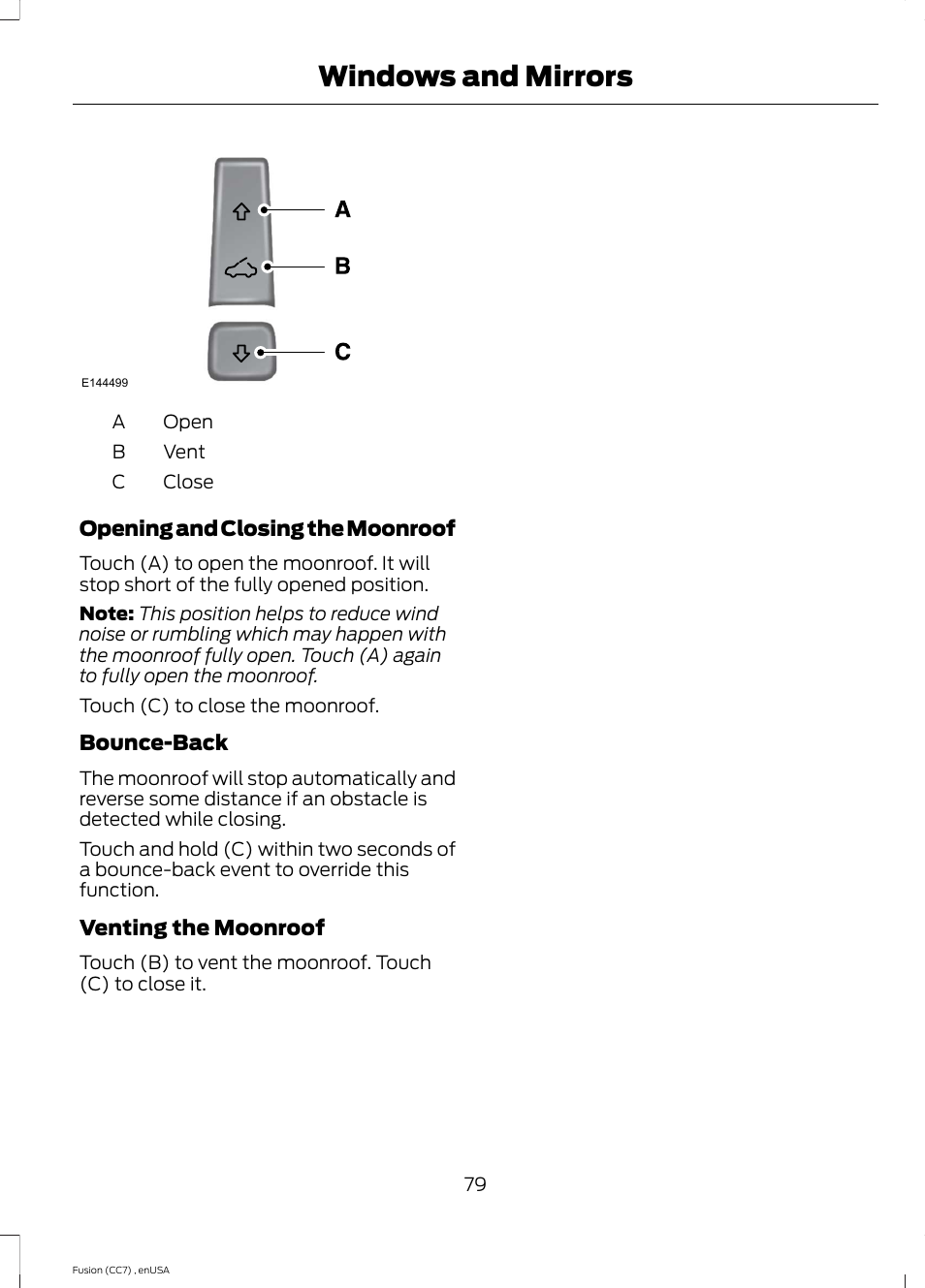Windows and mirrors | FORD 2014 Fusion v.3 User Manual | Page 82 / 458