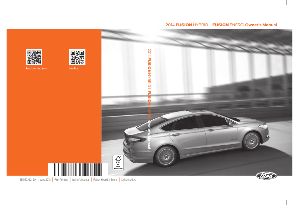 FORD 2014 Fusion Hybrid v.1 User Manual | 473 pages