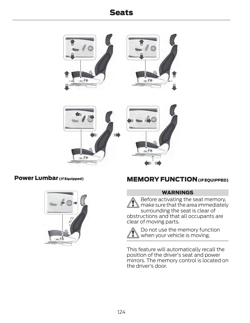 Seats | FORD 2014 Fusion Hybrid v.1 User Manual | Page 127 / 473