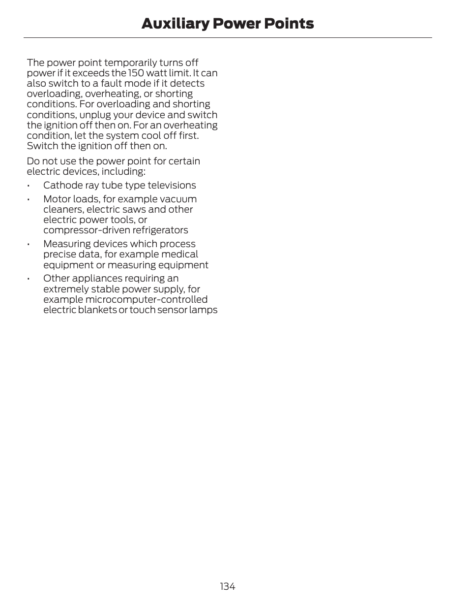 Auxiliary power points | FORD 2014 Fusion Hybrid v.1 User Manual | Page 137 / 473