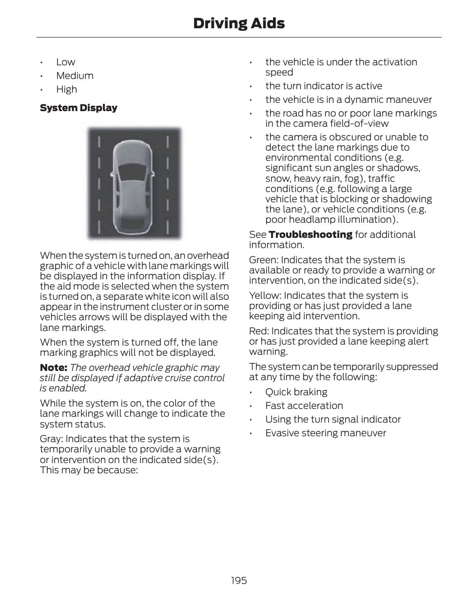Driving aids | FORD 2014 Fusion Hybrid v.1 User Manual | Page 198 / 473