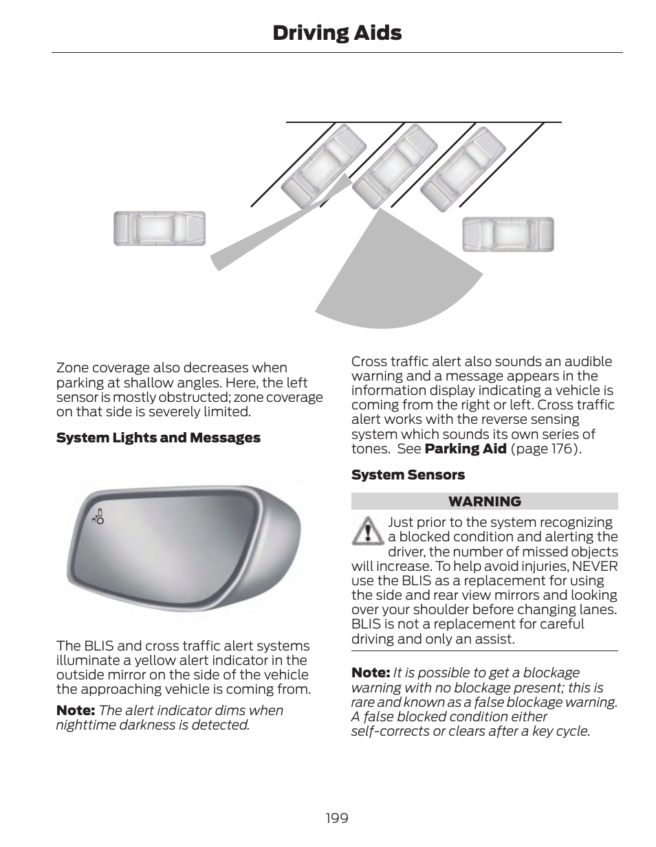 Driving aids | FORD 2014 Fusion Hybrid v.1 User Manual | Page 202 / 473