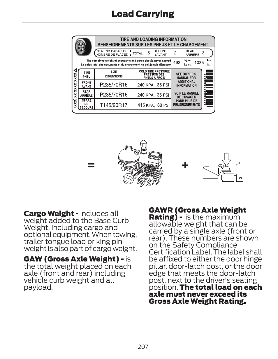 Load carrying | FORD 2014 Fusion Hybrid v.1 User Manual | Page 210 / 473