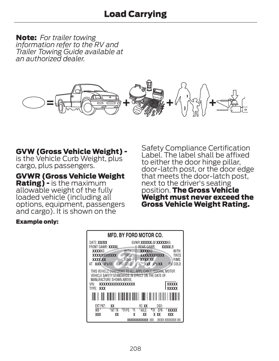 Load carrying | FORD 2014 Fusion Hybrid v.1 User Manual | Page 211 / 473