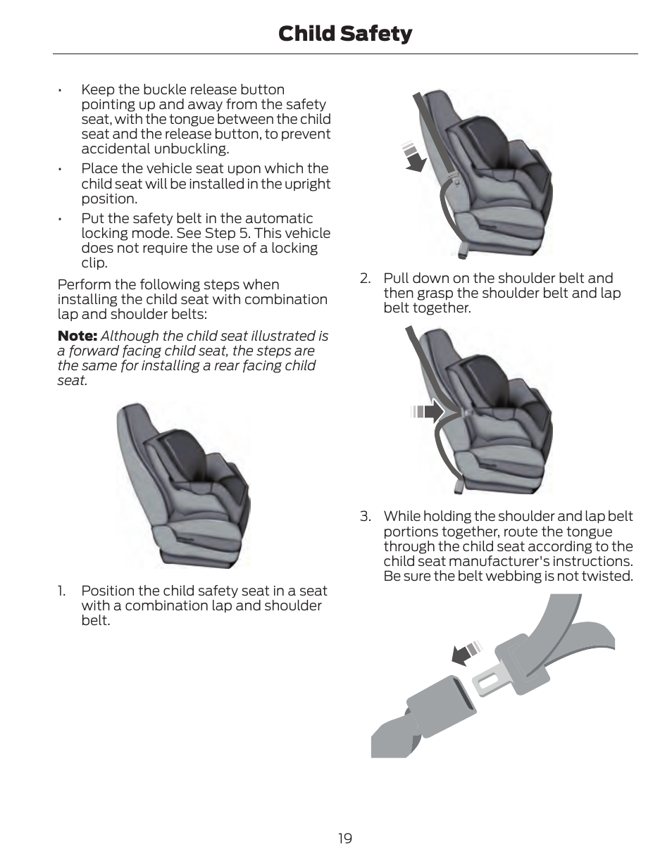 Child safety | FORD 2014 Fusion Hybrid v.1 User Manual | Page 22 / 473
