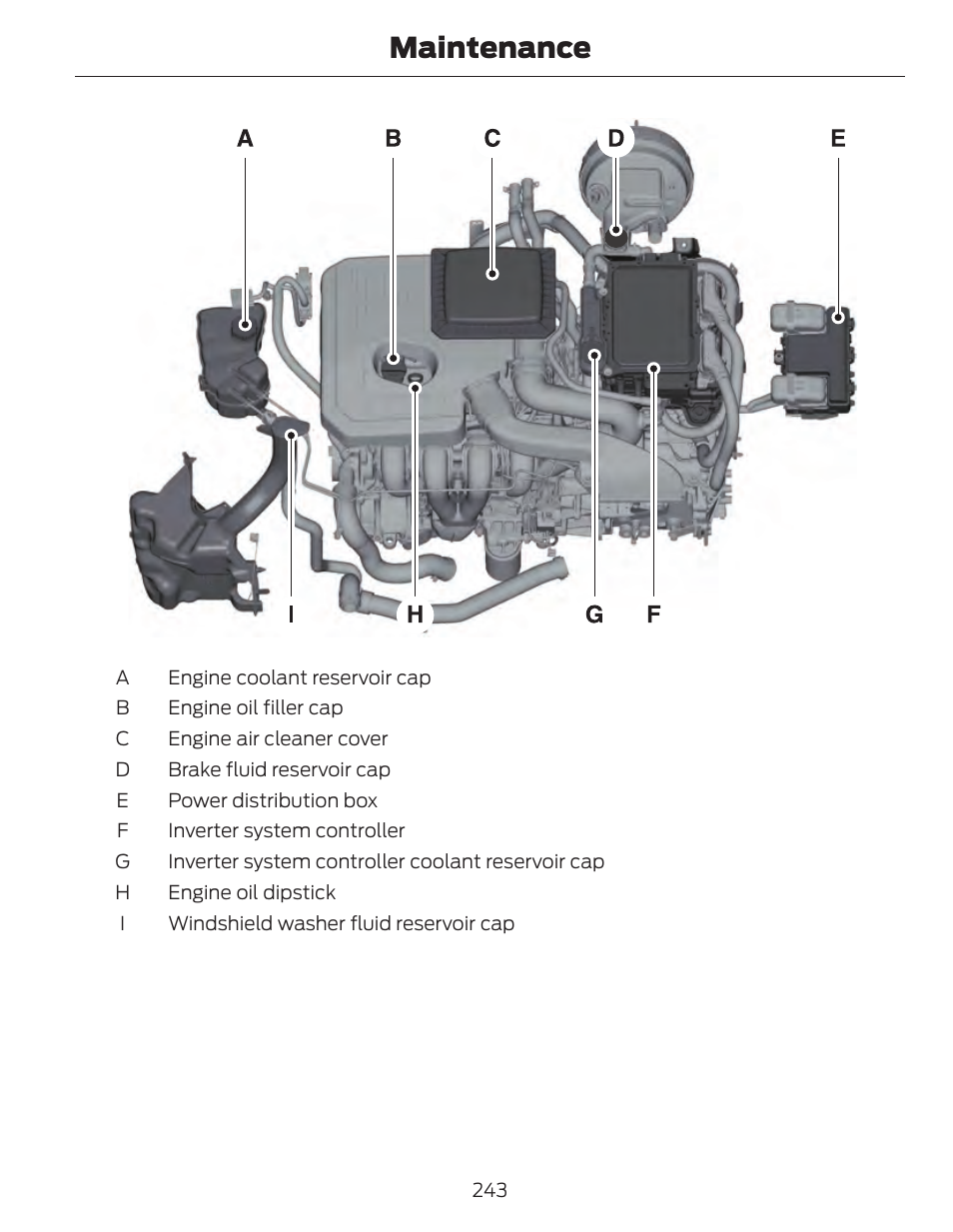 Maintenance | FORD 2014 Fusion Hybrid v.1 User Manual | Page 246 / 473