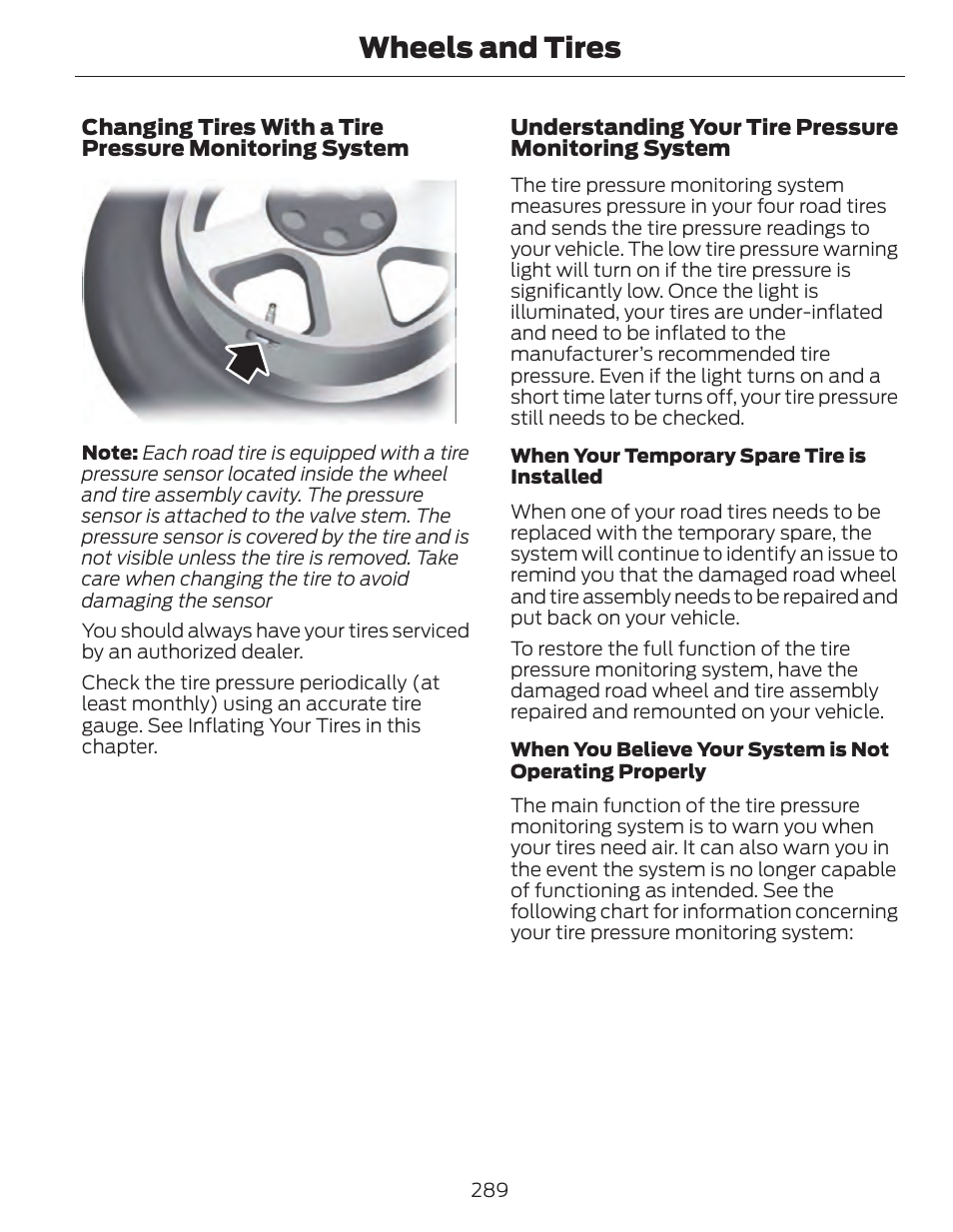 Wheels and tires | FORD 2014 Fusion Hybrid v.1 User Manual | Page 292 / 473