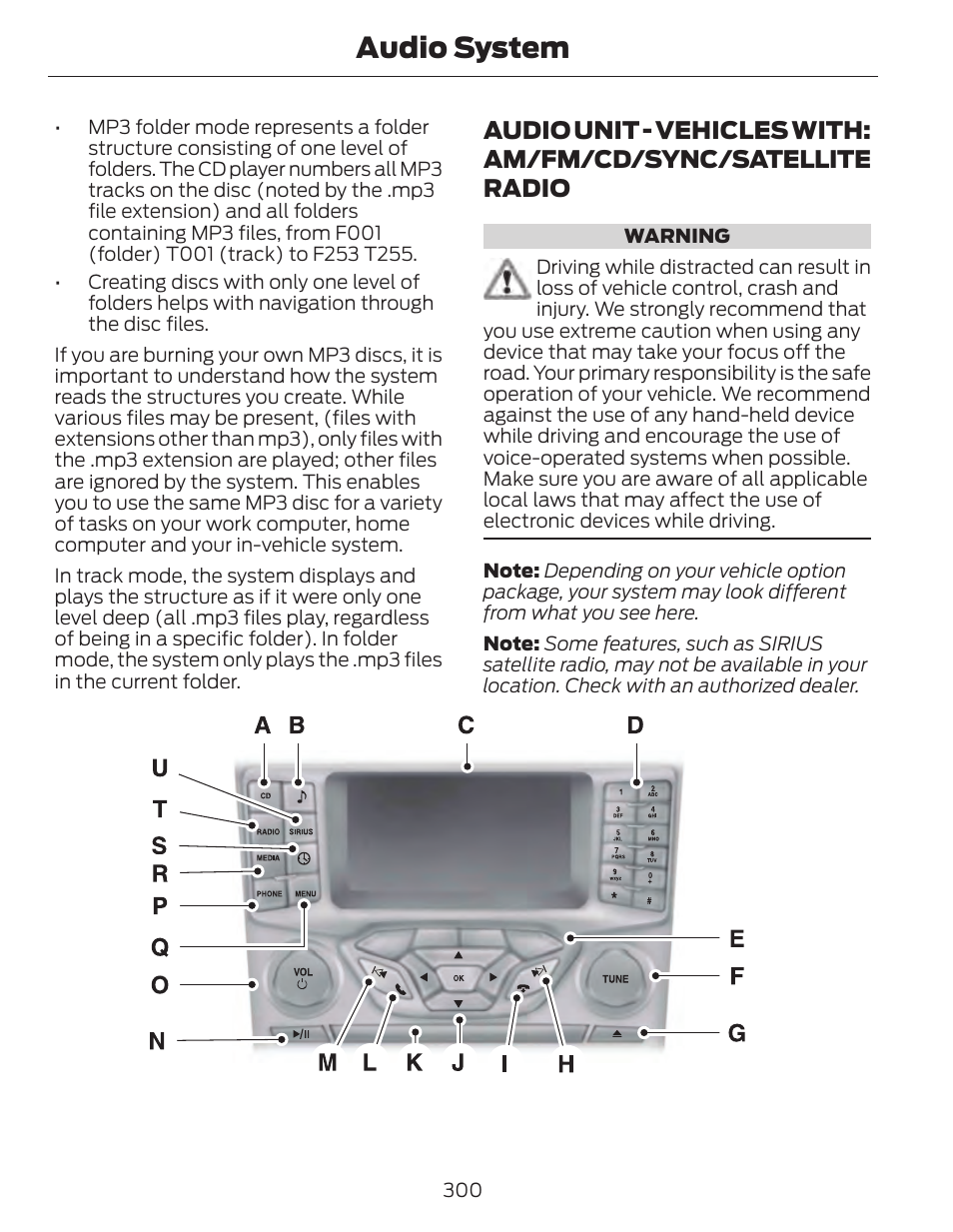 Audio system | FORD 2014 Fusion Hybrid v.1 User Manual | Page 303 / 473