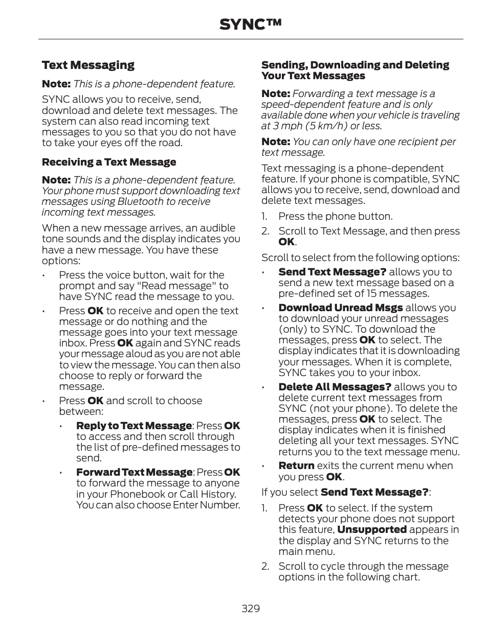 Sync | FORD 2014 Fusion Hybrid v.1 User Manual | Page 332 / 473