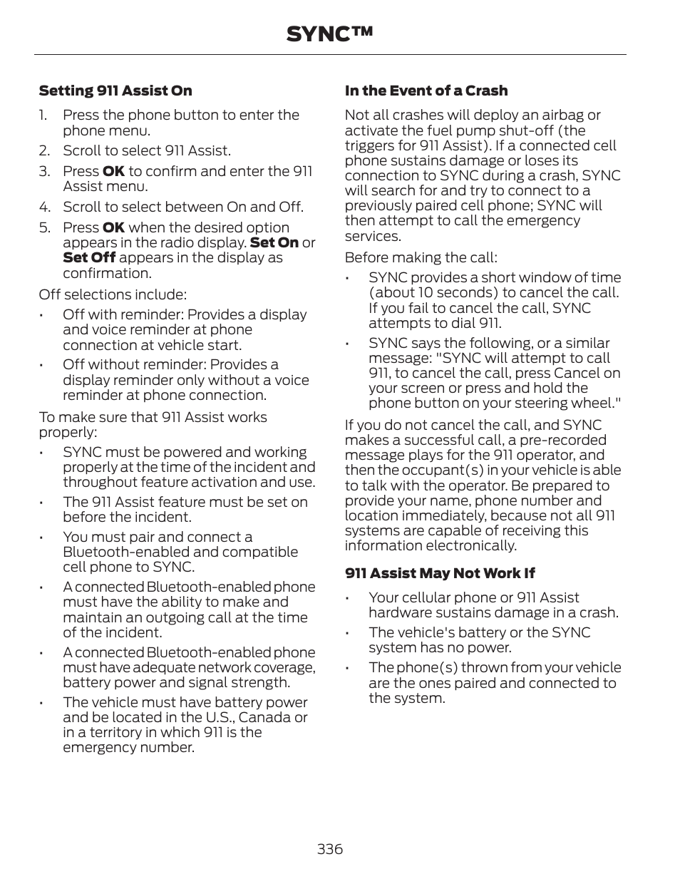 Sync | FORD 2014 Fusion Hybrid v.1 User Manual | Page 339 / 473