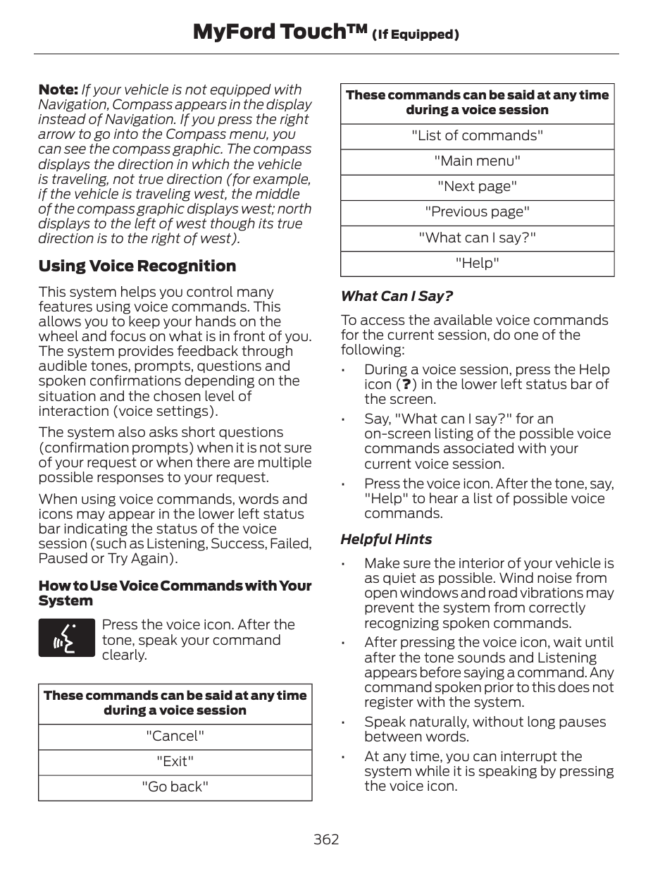 Myford touch | FORD 2014 Fusion Hybrid v.1 User Manual | Page 365 / 473