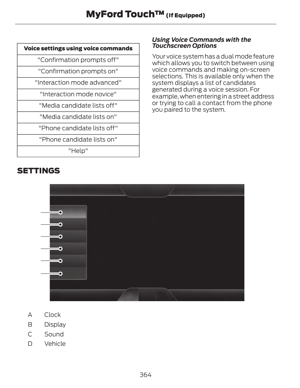 Myford touch | FORD 2014 Fusion Hybrid v.1 User Manual | Page 367 / 473