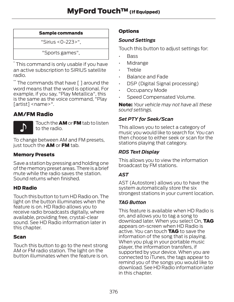 Myford touch | FORD 2014 Fusion Hybrid v.1 User Manual | Page 379 / 473