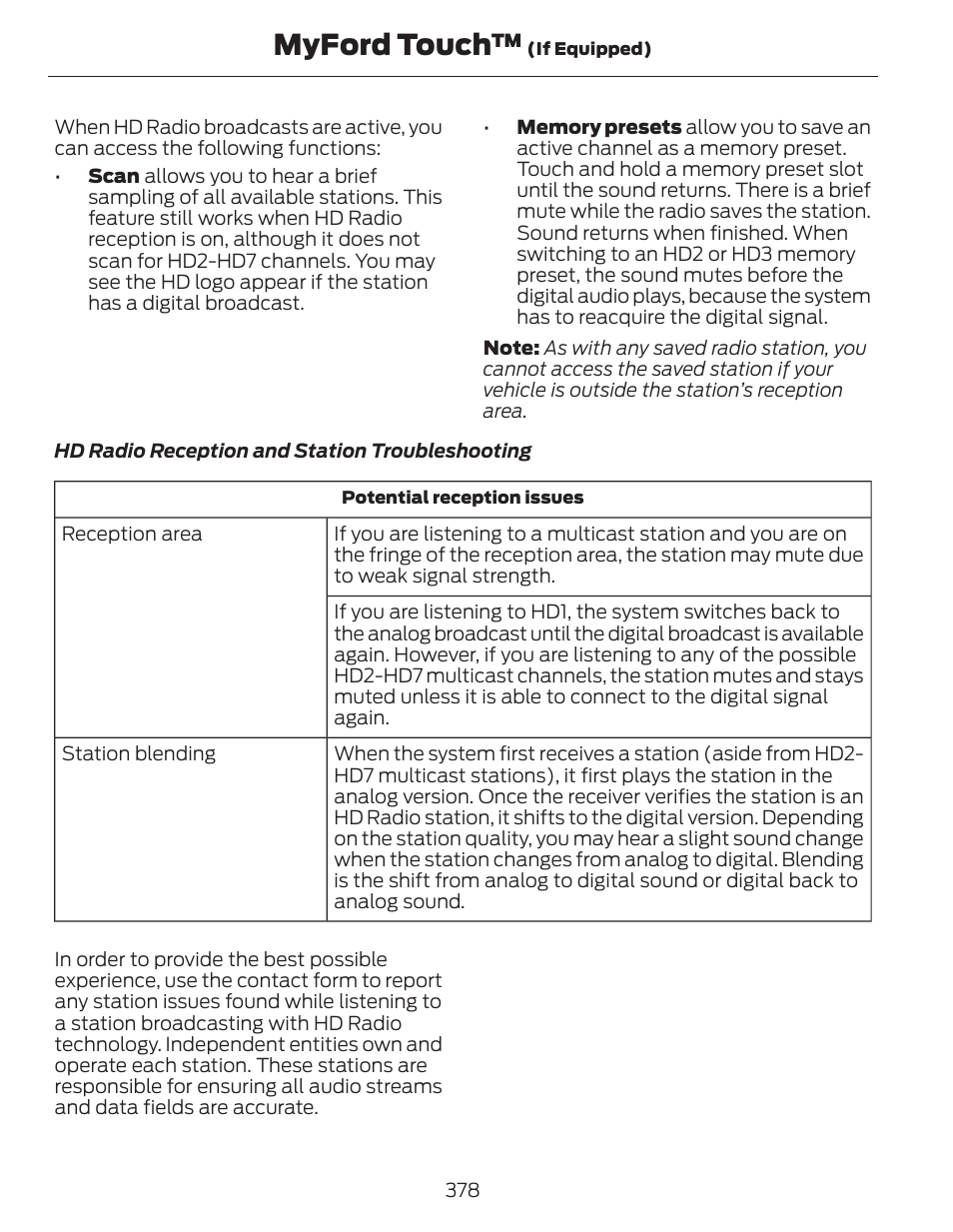 Myford touch | FORD 2014 Fusion Hybrid v.1 User Manual | Page 381 / 473