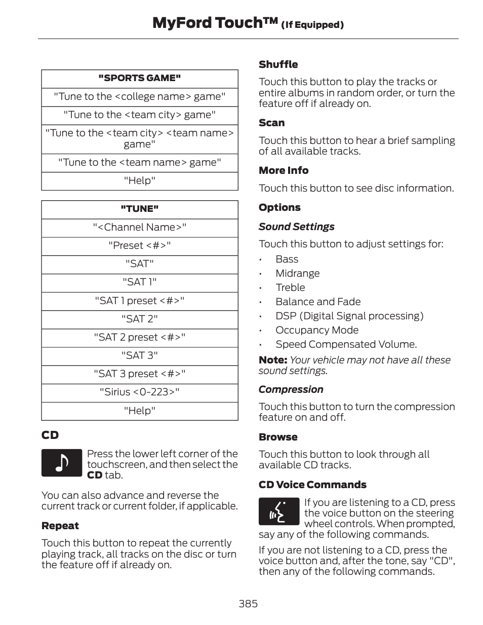 Myford touch | FORD 2014 Fusion Hybrid v.1 User Manual | Page 388 / 473