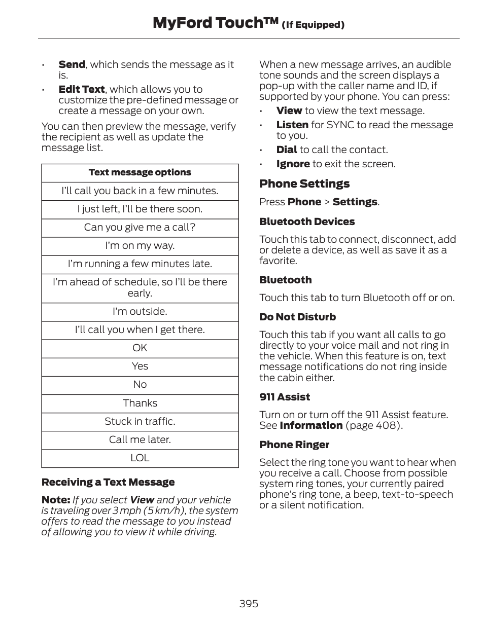 Myford touch | FORD 2014 Fusion Hybrid v.1 User Manual | Page 398 / 473