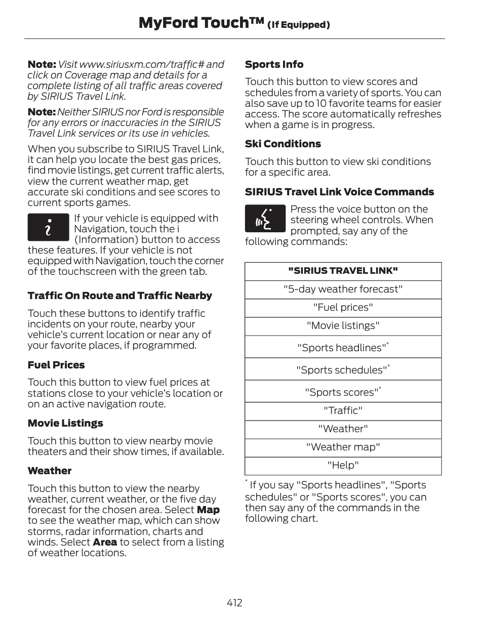 Myford touch | FORD 2014 Fusion Hybrid v.1 User Manual | Page 415 / 473