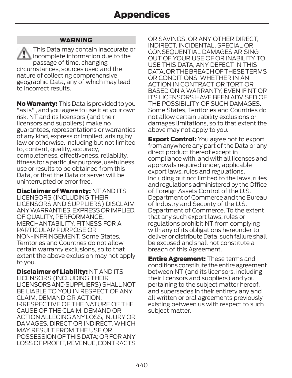 Appendices | FORD 2014 Fusion Hybrid v.1 User Manual | Page 443 / 473