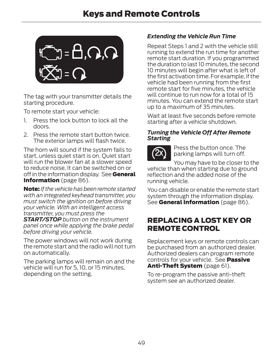 Keys and remote controls, Replacing a lost key or remote control | FORD 2014 Fusion Hybrid v.1 User Manual | Page 52 / 473
