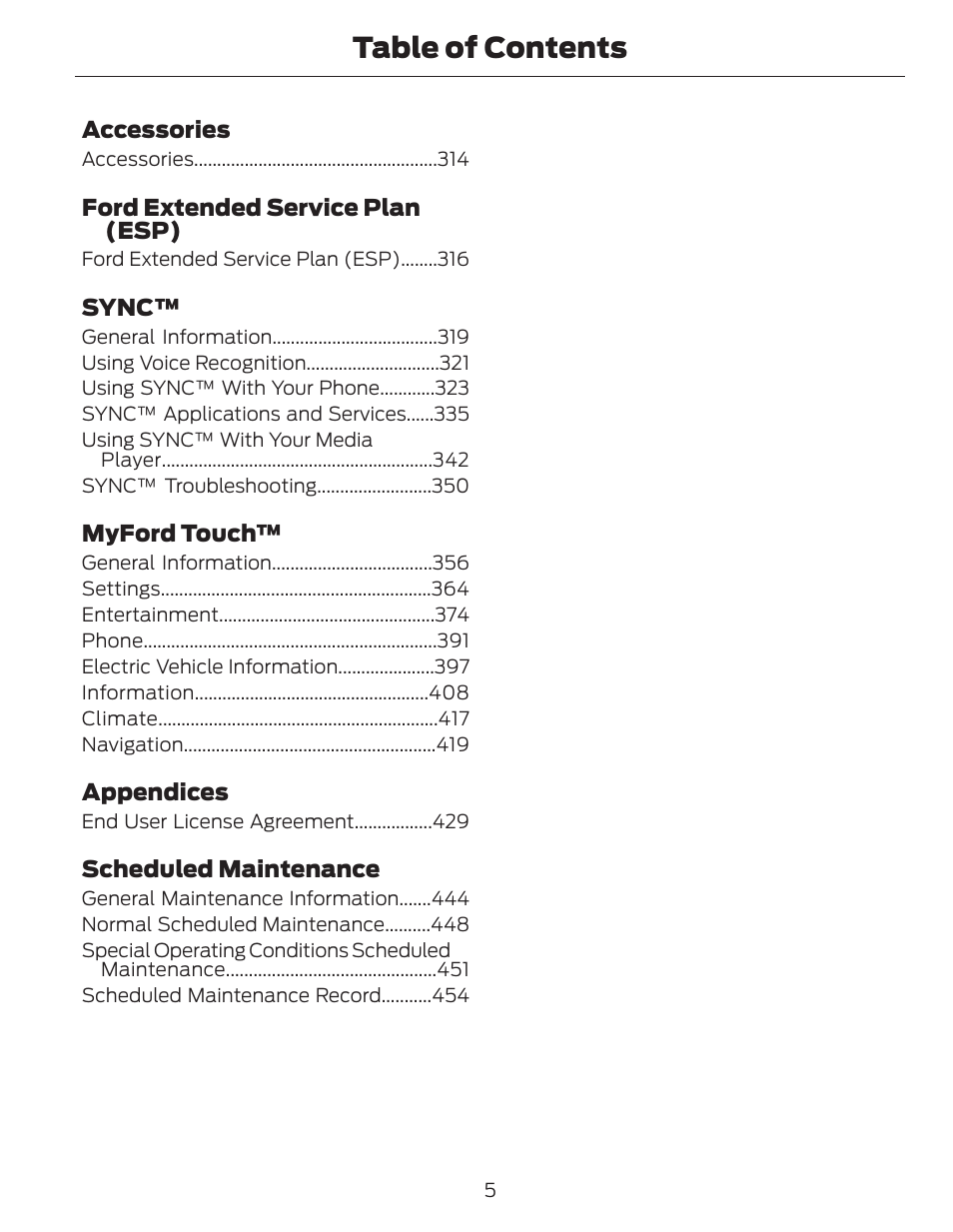 FORD 2014 Fusion Hybrid v.1 User Manual | Page 8 / 473