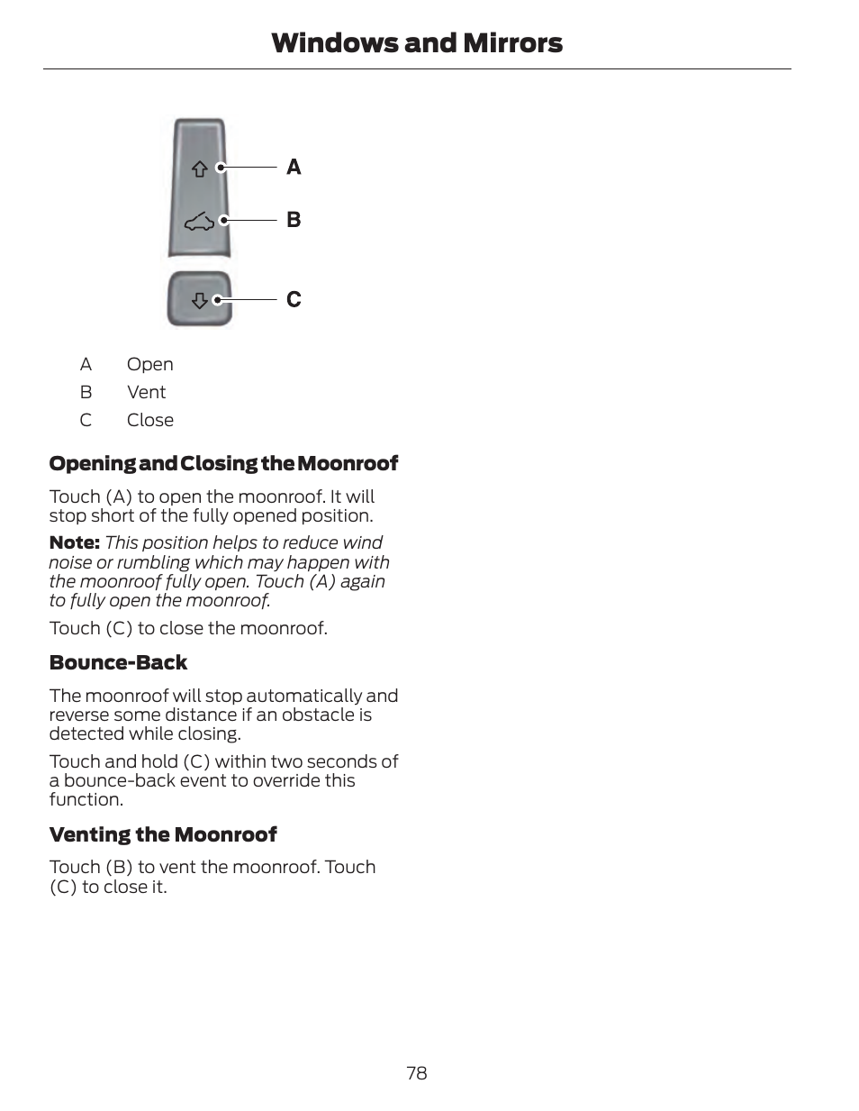 Windows and mirrors | FORD 2014 Fusion Hybrid v.1 User Manual | Page 81 / 473