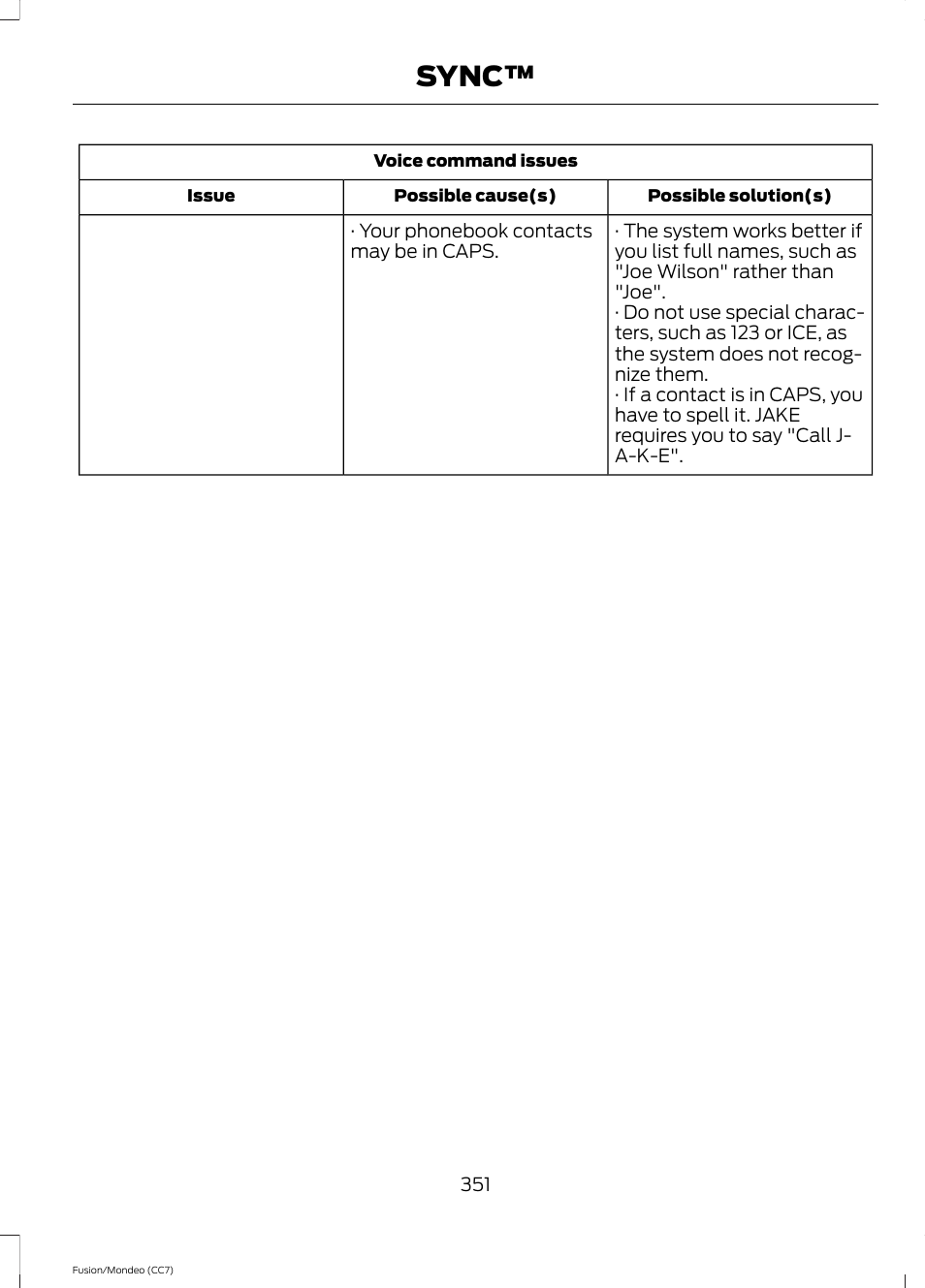 Sync | FORD 2014 Fusion Hybrid v.2 User Manual | Page 354 / 478