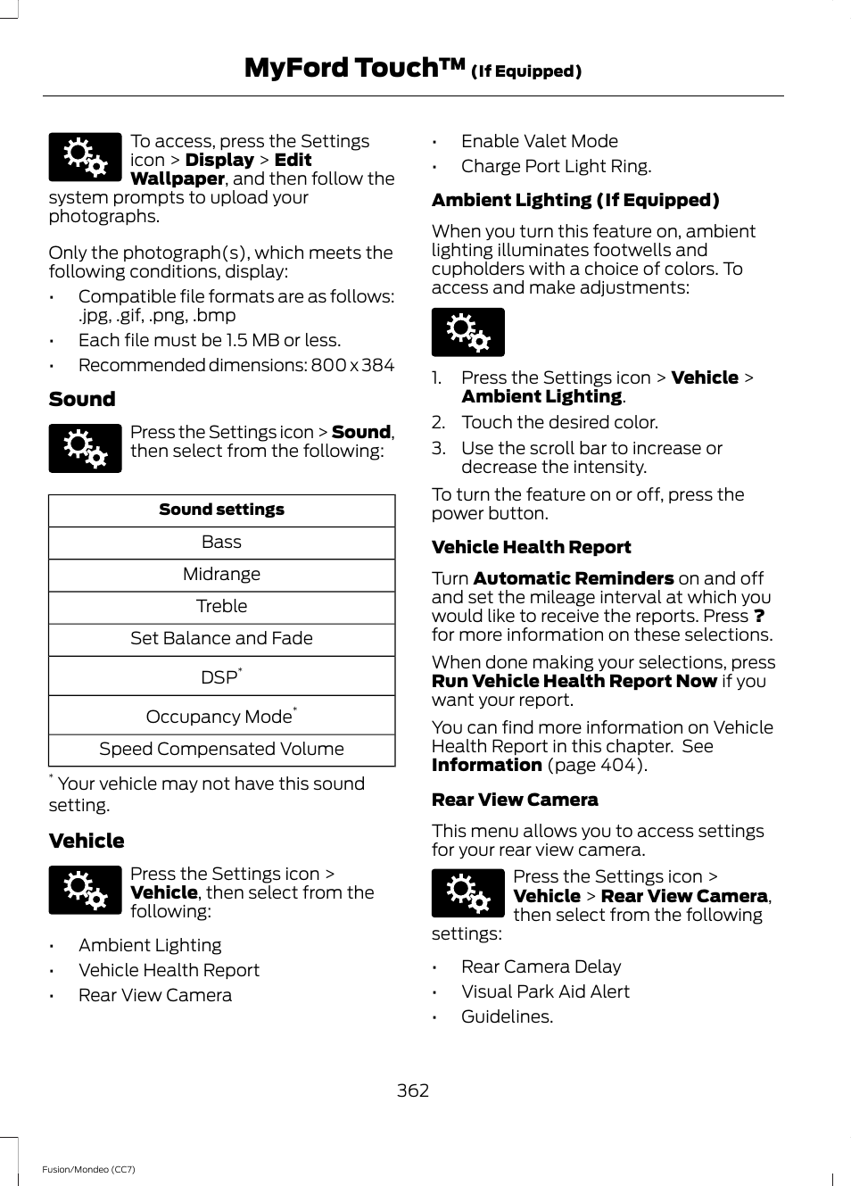 Myford touch | FORD 2014 Fusion Hybrid v.2 User Manual | Page 365 / 478
