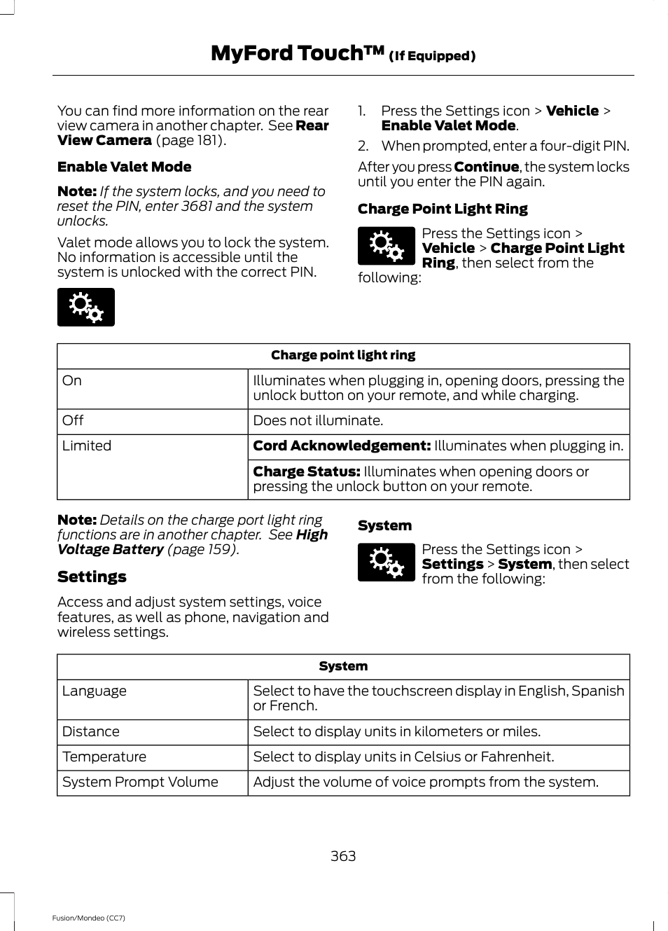 Myford touch | FORD 2014 Fusion Hybrid v.2 User Manual | Page 366 / 478