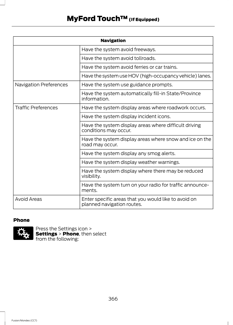 Myford touch | FORD 2014 Fusion Hybrid v.2 User Manual | Page 369 / 478