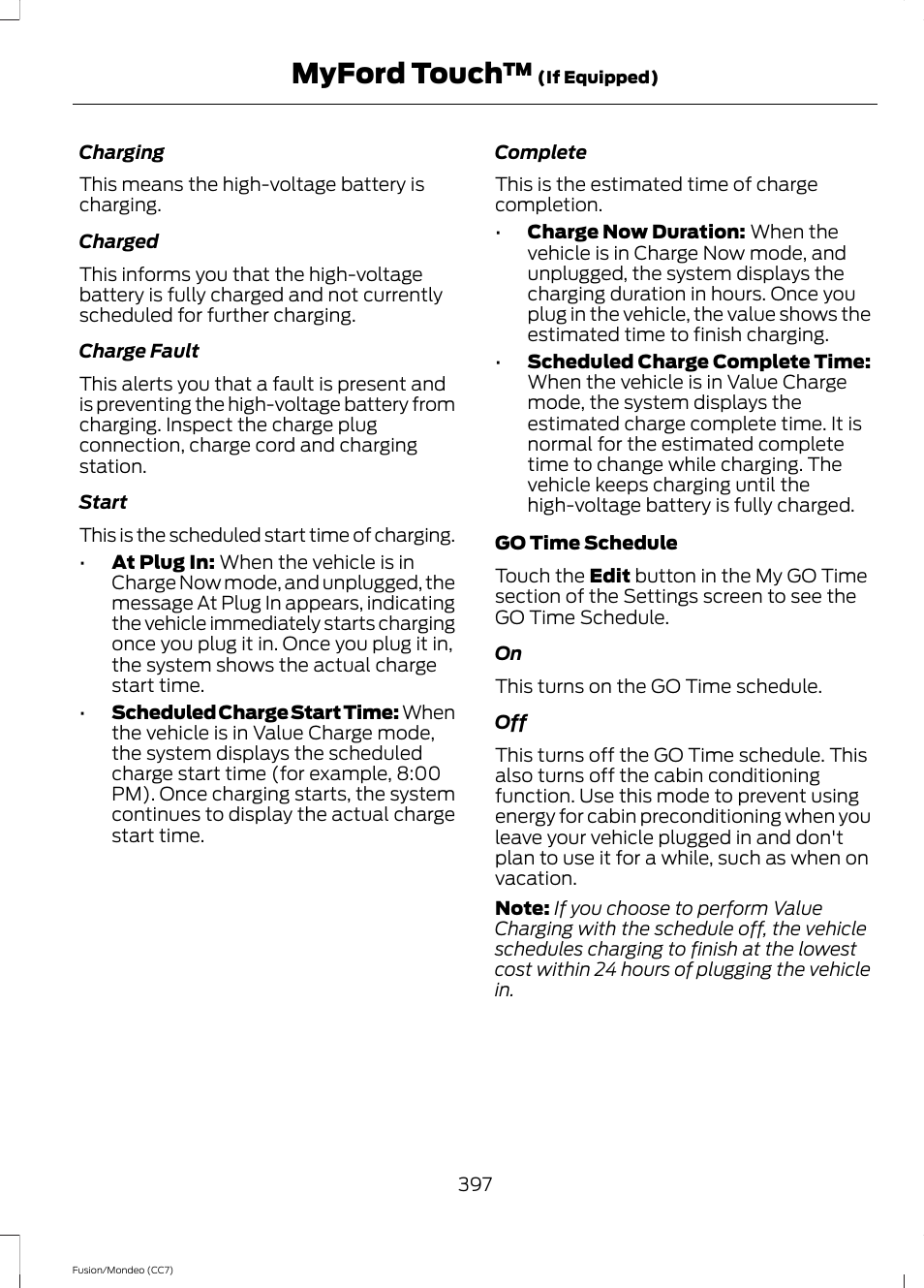 Myford touch | FORD 2014 Fusion Hybrid v.2 User Manual | Page 400 / 478