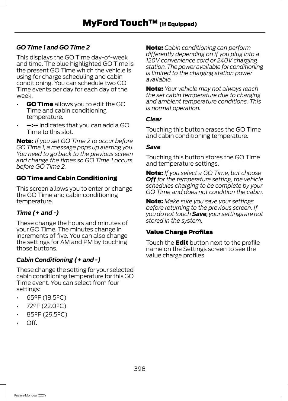 Myford touch | FORD 2014 Fusion Hybrid v.2 User Manual | Page 401 / 478