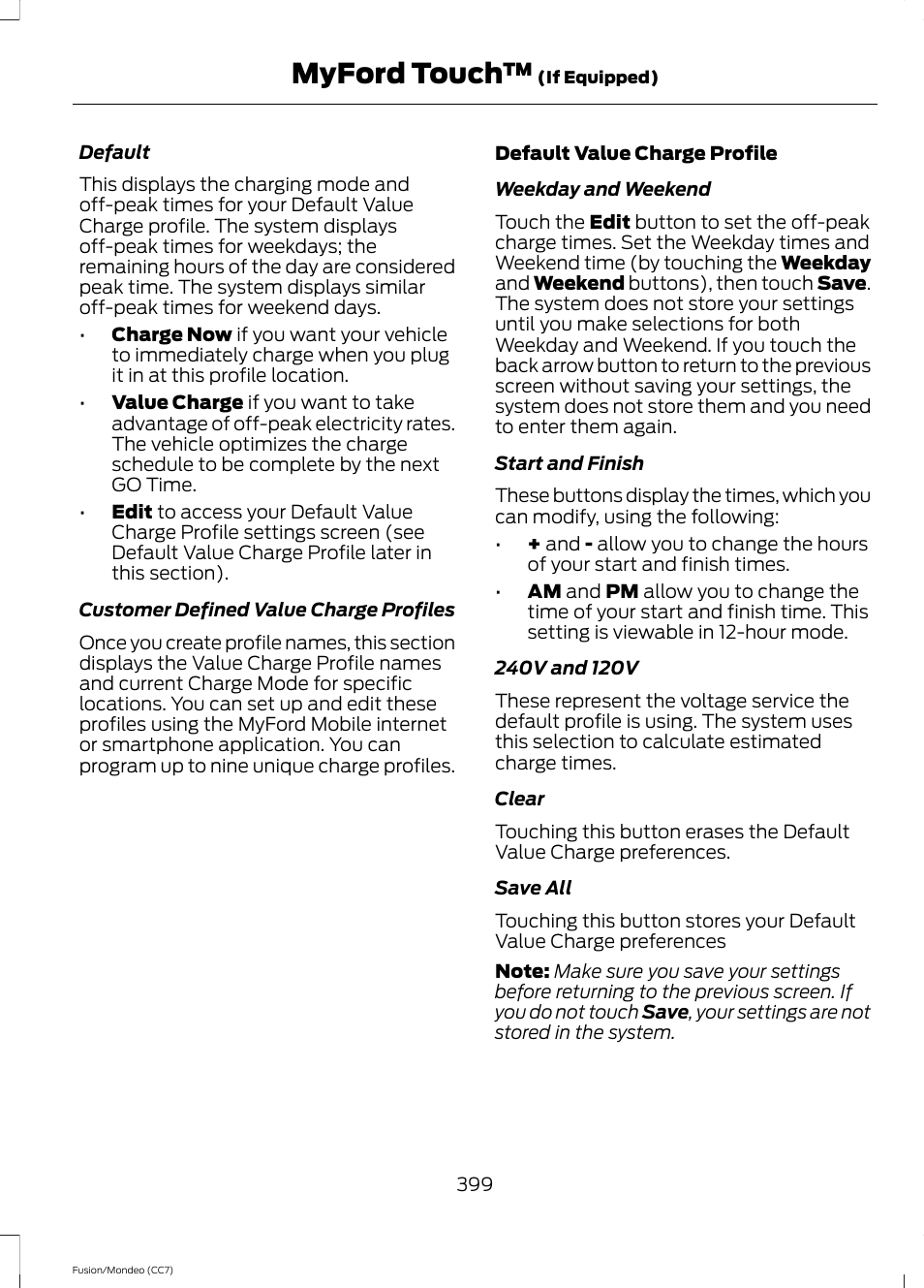 Myford touch | FORD 2014 Fusion Hybrid v.2 User Manual | Page 402 / 478