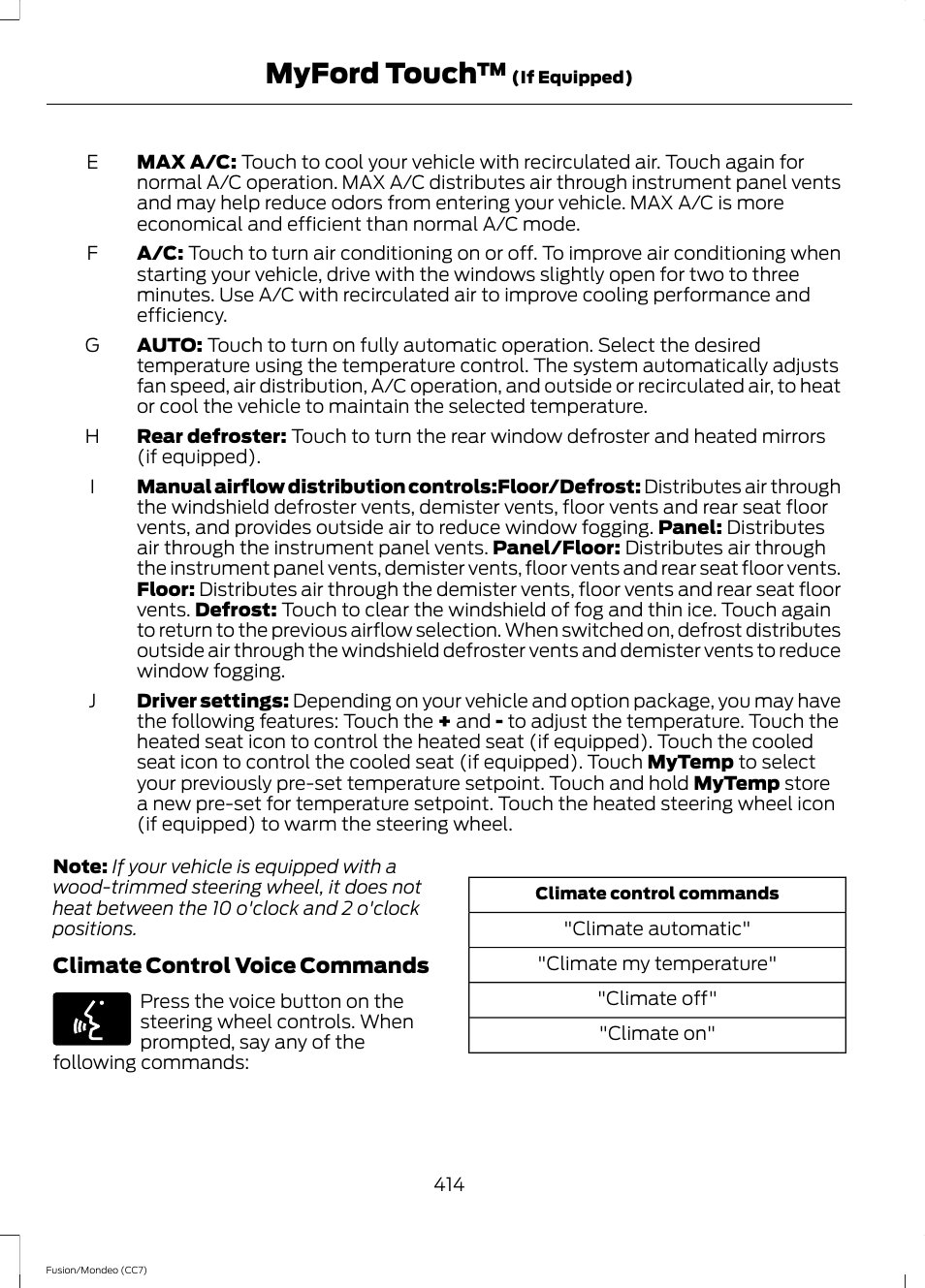 Myford touch | FORD 2014 Fusion Hybrid v.2 User Manual | Page 417 / 478