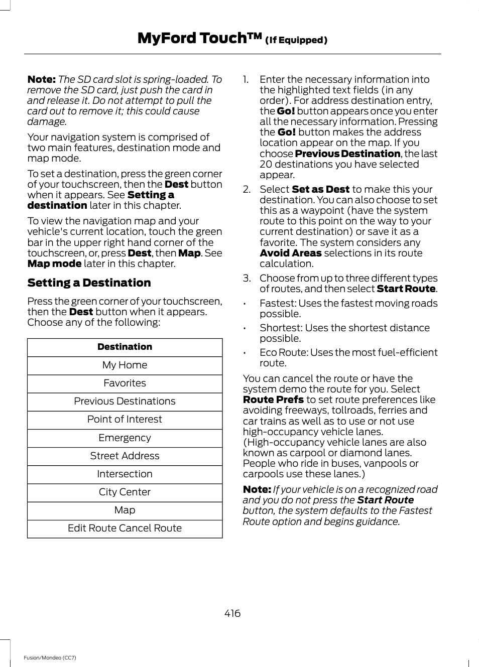 Myford touch | FORD 2014 Fusion Hybrid v.2 User Manual | Page 419 / 478