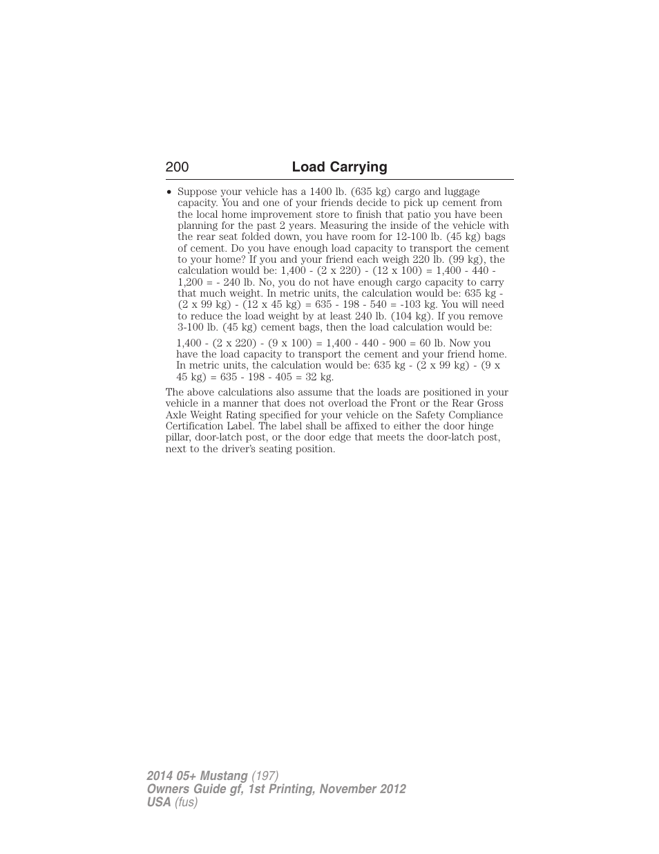 FORD 2014 Mustang v.1 User Manual | Page 201 / 461