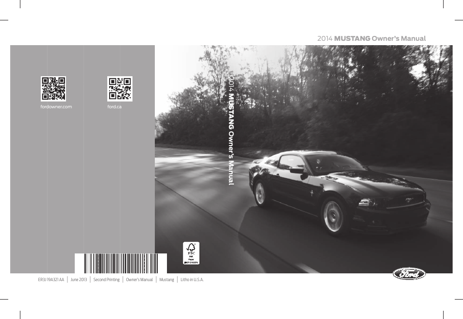 FORD 2014 Mustang v.2 User Manual | 455 pages