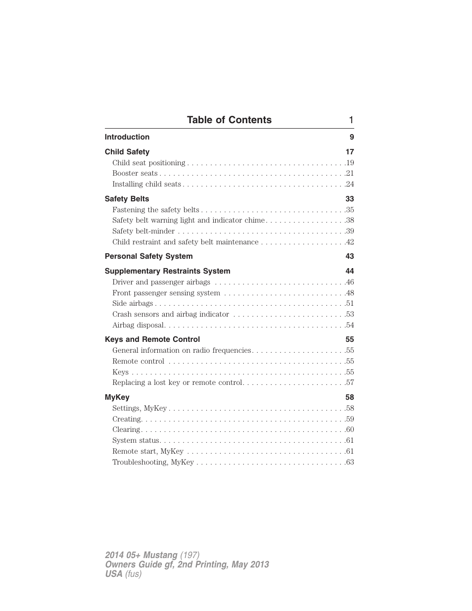 FORD 2014 Mustang v.2 User Manual | Page 2 / 455