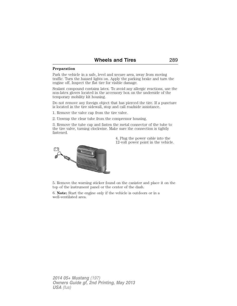 Wheels and tires 289 | FORD 2014 Mustang v.2 User Manual | Page 290 / 455