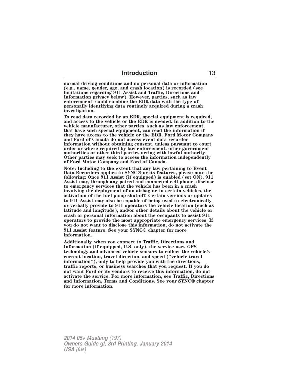 FORD 2014 Mustang v.3 User Manual | Page 14 / 463